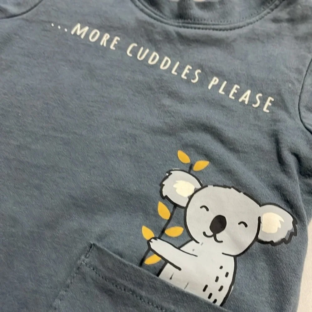 Carter's Jumper T-Shirt Set Koala Bear Cuddles With Pocket Size Baby 3‎ Months